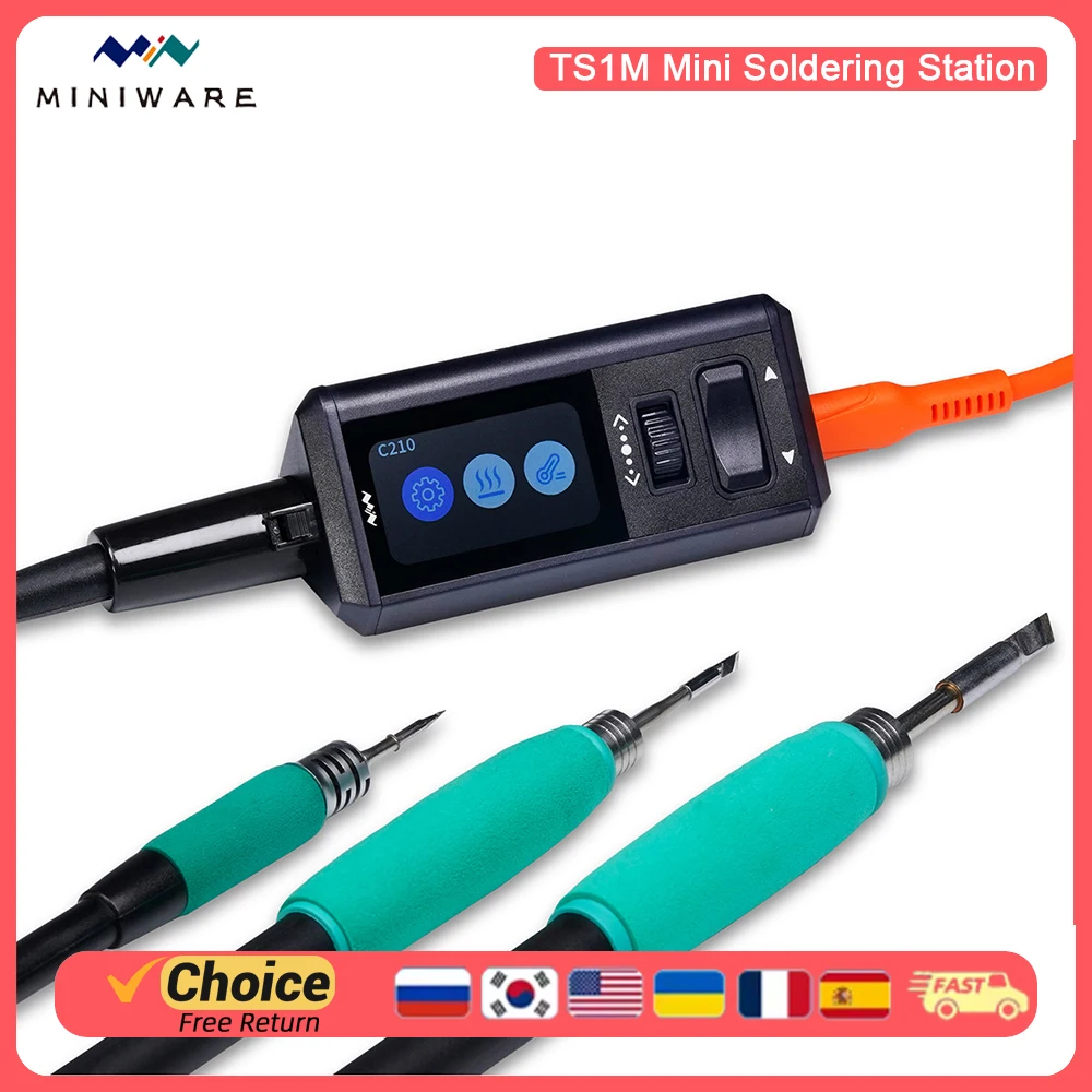 MINIWARE TS1M 200W Portable Soldering Station: PID control