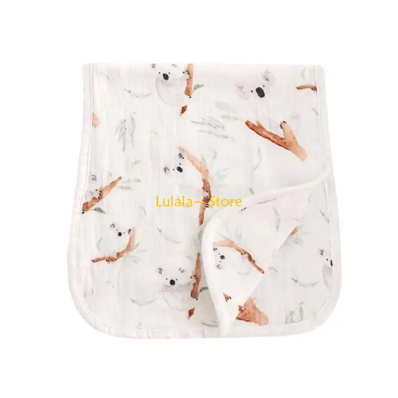 

Y4QA Newborn Burp Cloth Solid Cartoon Print Baby Burping Towel Breathable Drool Bib