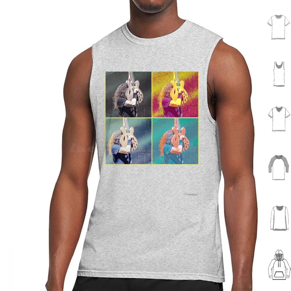 Dave On Guitar Tank Tops Vest Sleeveless Dave David Grohl Guitar Pick Live Music Concert Tour Detroit