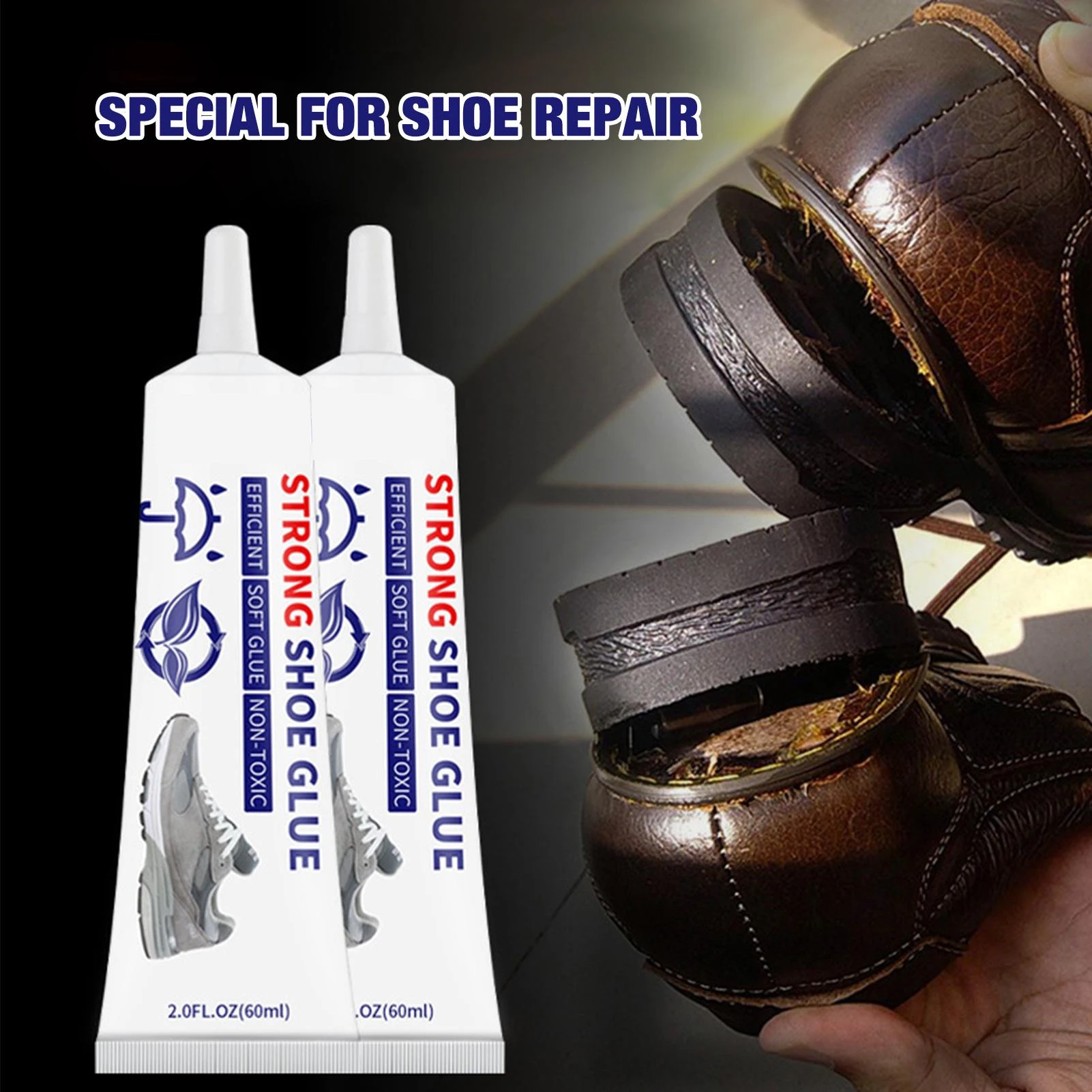 60ml Strong Shoe-Repairing Adhesive Professional Waterproof Shoe Factory Special Leather Shoe Repair Glue Household Repair