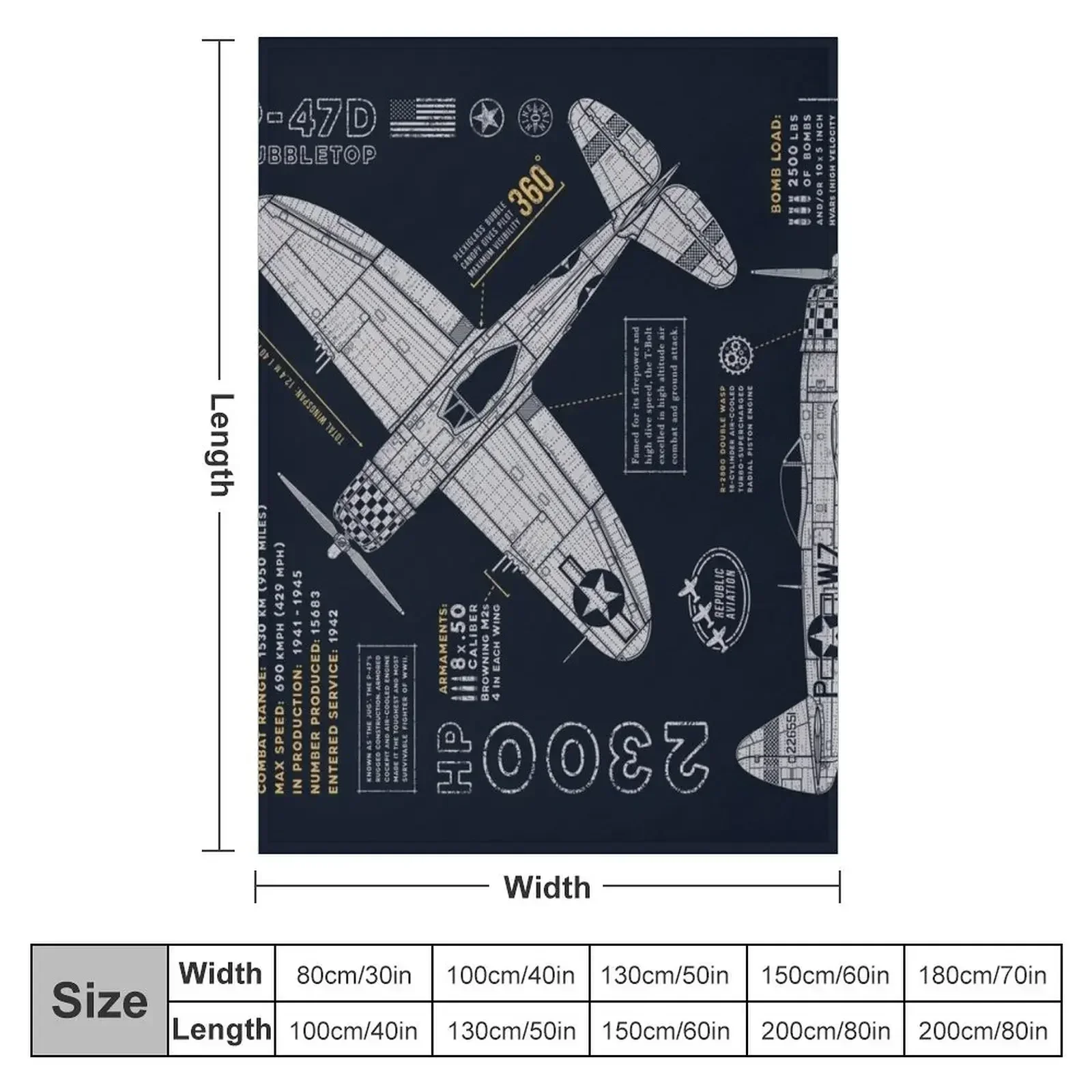 P-47 Thunderbolt Throw Blanket Sleeping Bag Furry Giant Sofa christmas gifts Furrys bed plaid Blankets