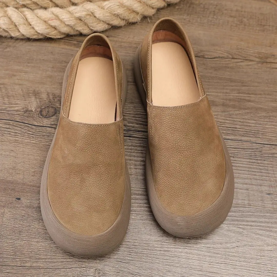 

Men's Suede Leather Comfort Loafers, Flat Casual Slip-on Shoes, Fashion Suede Flats, Classic Round Toe Soft Leather Loafers 2026