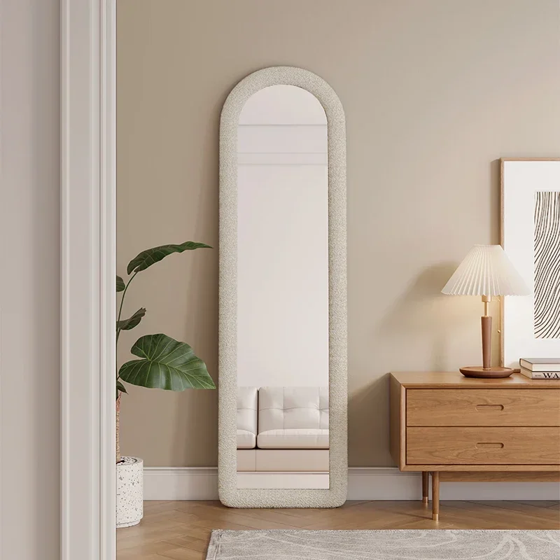 

Nordic full-length mirror home living room bedroom mirror modern simple online celebrity girl ins decorative floor mirror.