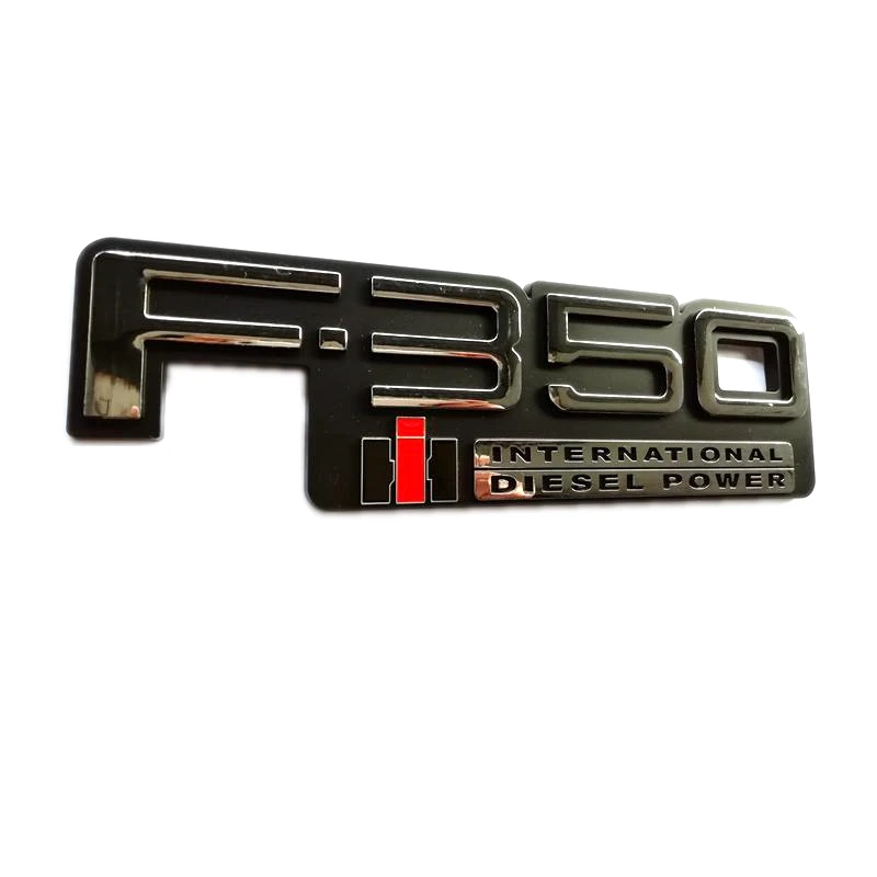 ABS Plastic F-350 International F350 Power Stroke Turbo Diesel Car Sticker Emblem Badge Embleme Emblema