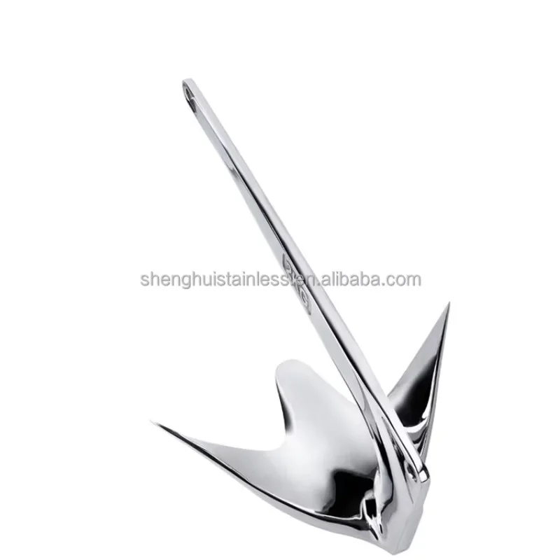 Bruce Claw Anchor, 316 Stainless Steel Mirror Polished, Triangular Claw Style, Marine Hardware, for Yacht Sailboat Fishing Boat