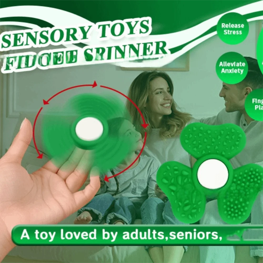 Clover Textured Soft Worry Stone Fidget Toy Relaxing Silicone Children Sensory Stone No Noise Creative Textured Worry Rocks