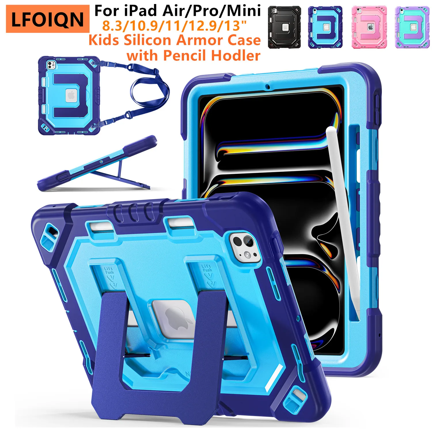 Robuste Hülle für iPad Pro 13 2026 M5 M4 Tablet-Cover für iPad Pro 11 12.9 6. Generation für iPad Air 11 13 M3 M2 Air 5 4 Mini7 Hülle