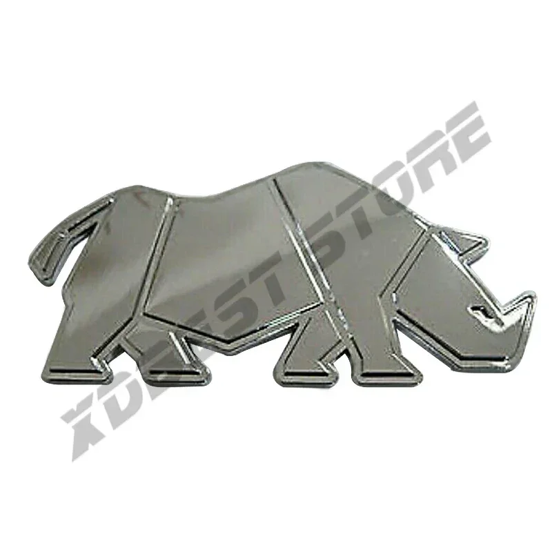 For Suzuki Jimny Rhino Rhinoceros Grille Badge Car Body Emblem 3D ABS Chrome Tail Sticker JB43 JB23 JB64 JB74 JB31 JB33