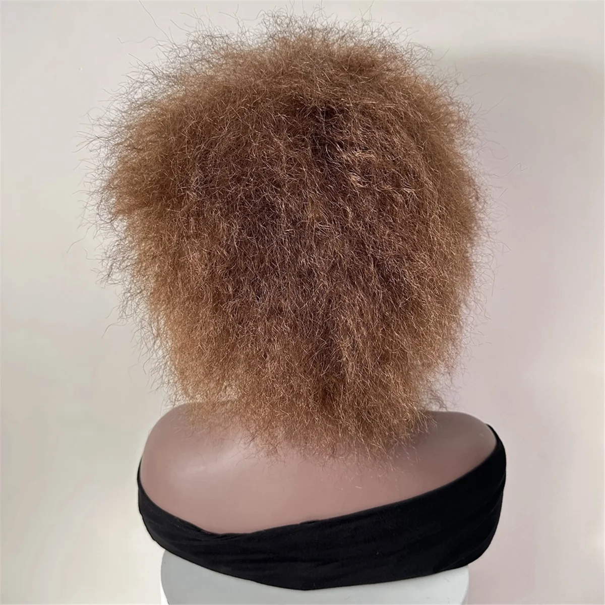 Peluca de cabello humano rizado corto para mujer, pelo Afro rizado, negro Natural, Pixie rizo corto, A