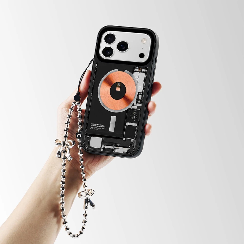 6090472 Mirror Surface Magnetic Phone Case Cover for IPhone 13 14 15 16 17 18 Pro Max Case Cartoon
