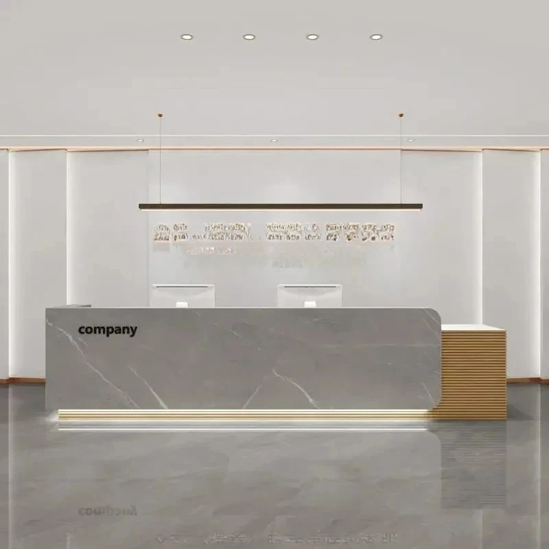 X-S Company front desk reception desk simple modern sales department hotel lobby bar custom paint checkout page counter