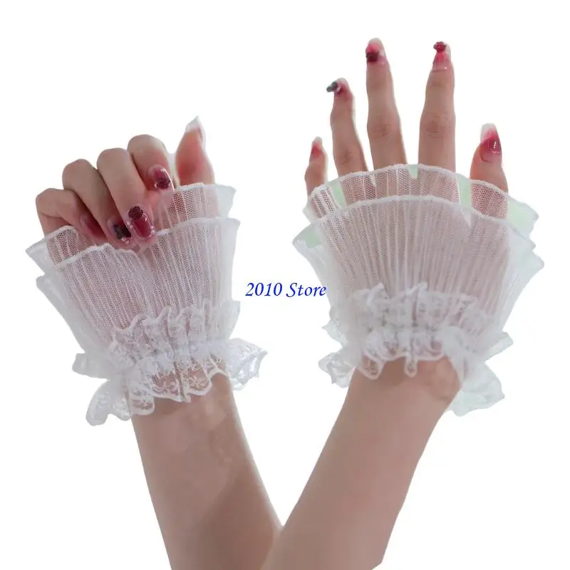 Polsini da polso f3mf tessuto trasparente leggero con eleganti chiodi in pizzo