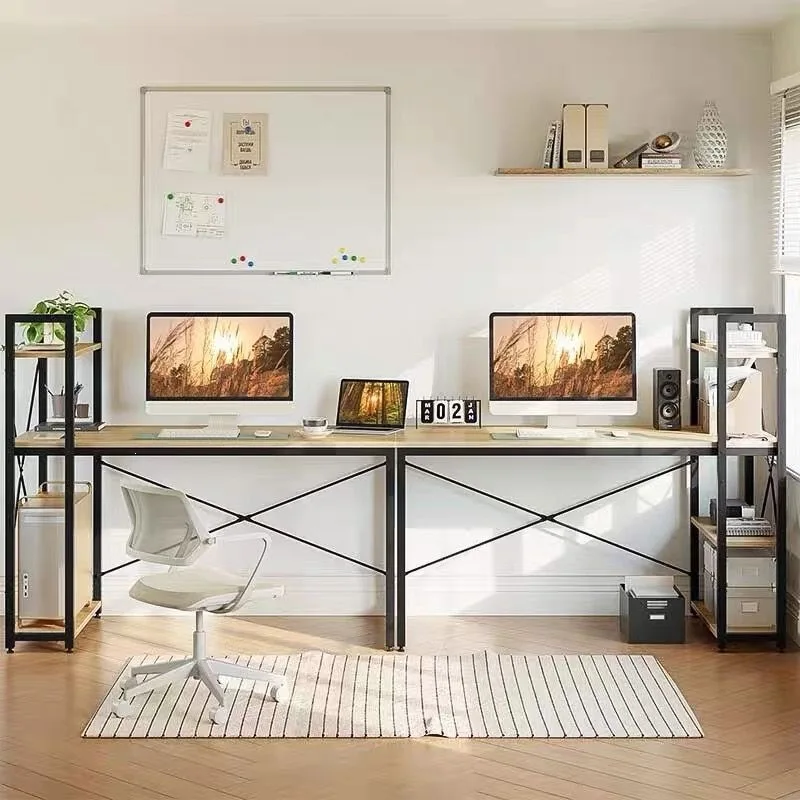 Computer desk desktop single double desk bookshelf integrated bedroom household simple student study