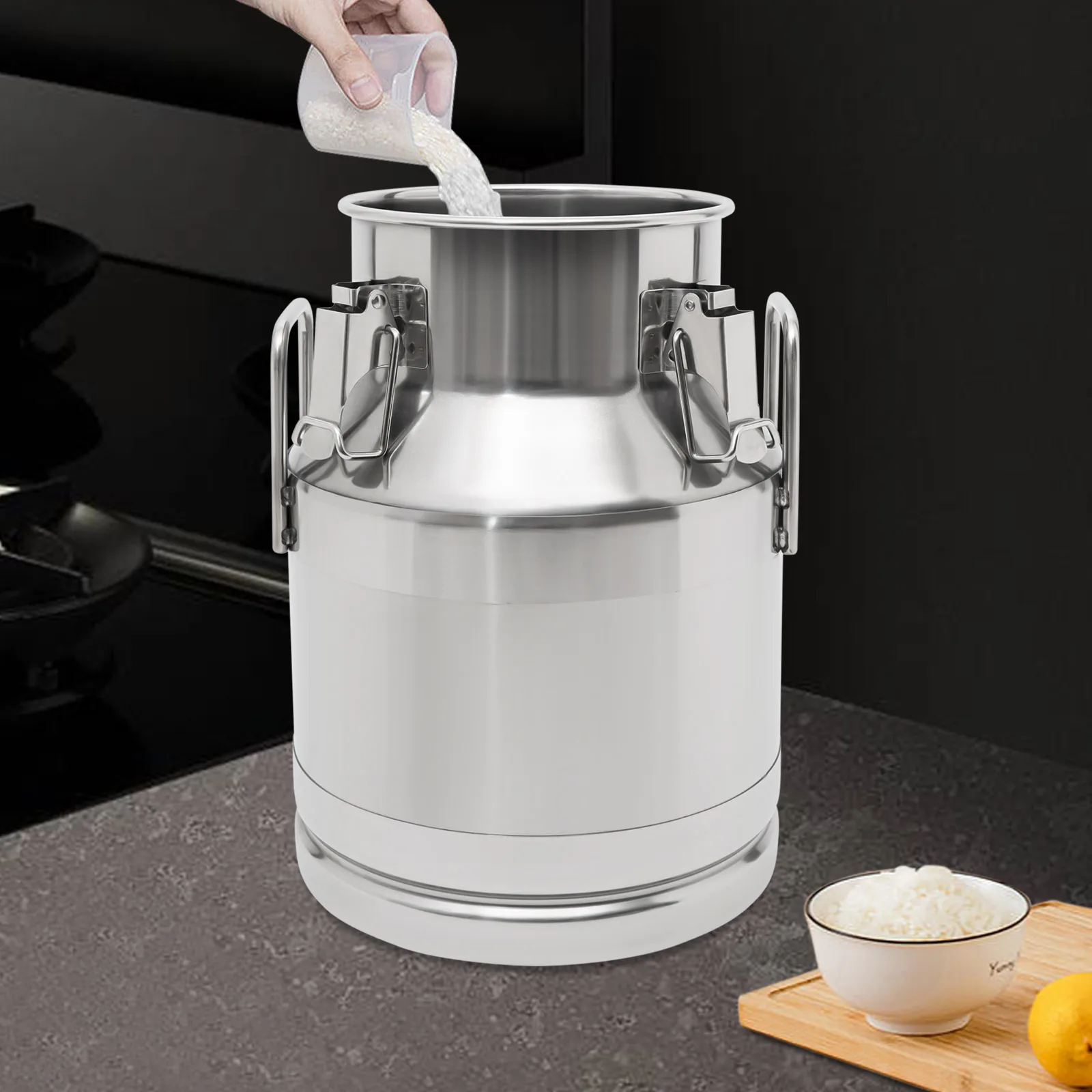 10L ステンレス鋼ミルクペール肥厚金属シールバレル大容量と高耐荷重バケツ