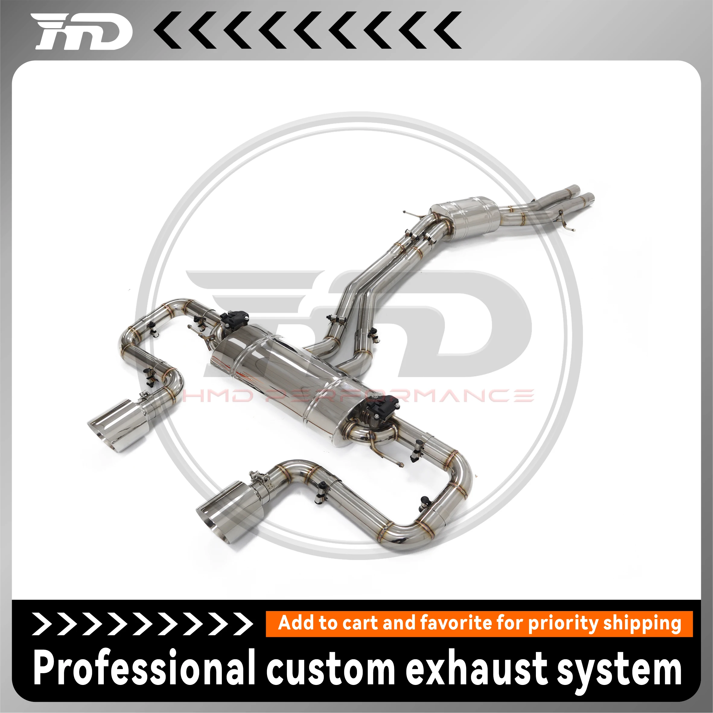 

HMD auto parts For porsche cayenne s v6 exhaust system catback valve exhaust upgrade turbo gt exhaust
