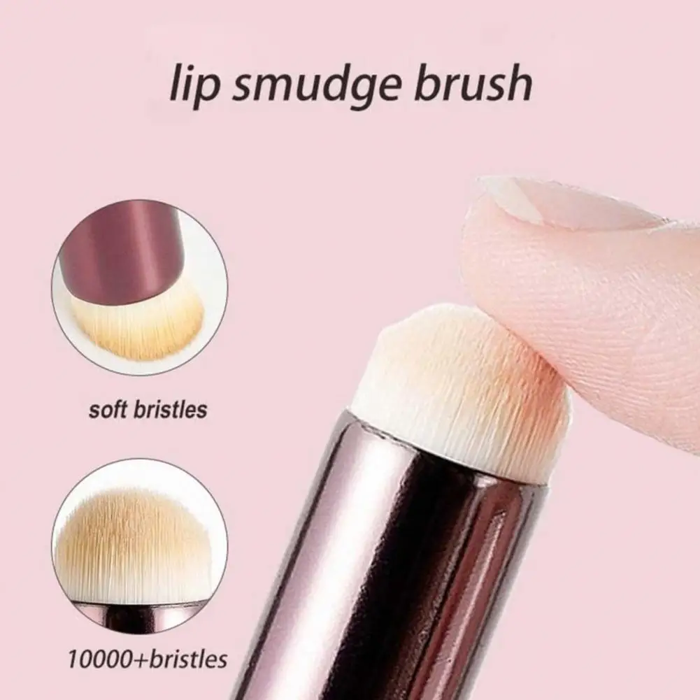 Lidschatten pinsel tragbare runde weiche Borsten Lippen wisch pinsel Set Lidschatten Concealer Bürsten Kunststoffs tab Kunstfaser