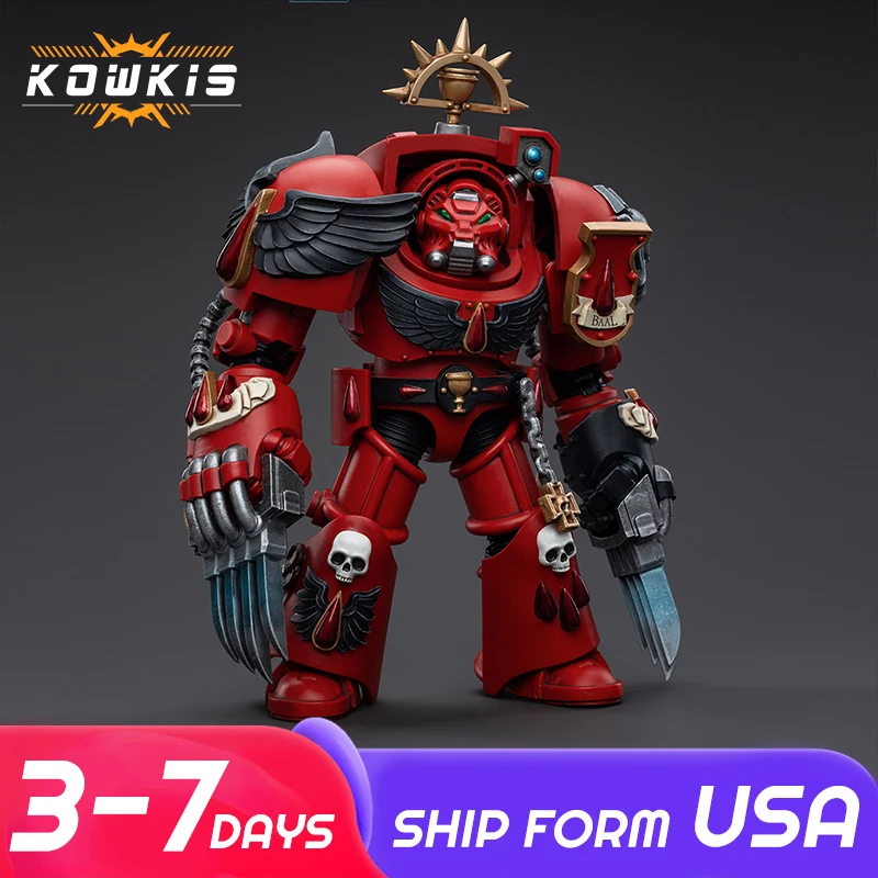 JOYTOY Warhammer 40K Blood Angels Terminadores de asalto Hermano Tyborel 1:18 Figura de acción, modelo de colección regalo para adultos