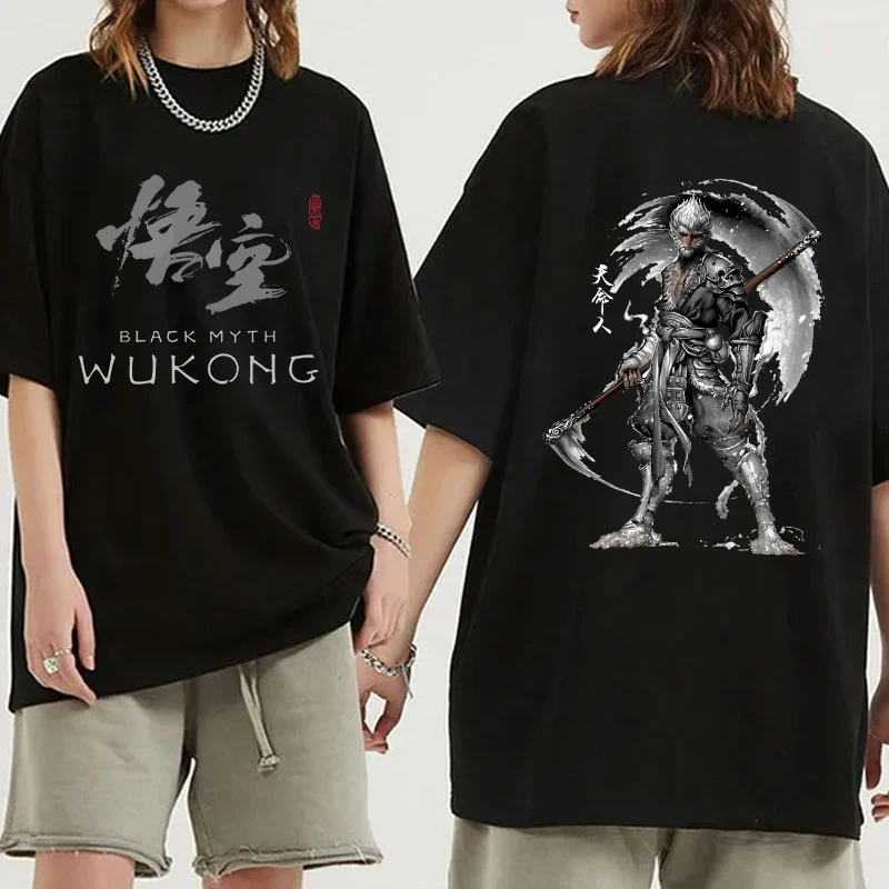 

New Game Black Myth: Wukong Print T Shirt Women Men Short Sleeve Tops Tees Summer Fashion Loose Casual T-shirt