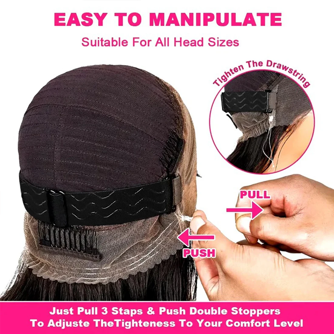 غلويليس 250 الكثافة HD Invisi حزام 360 كامل الدانتيل أمامي شعر مستعار شديد التجعد 30 بوصة شعر بشري أسود الرباط مريح شعر مستعار للمياه #4