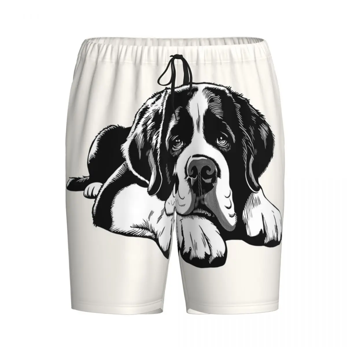 Custom The Saint Bernard Shorts Sleeping Pants Men Pajama Pants Lounge Sleep Sleepwear Bottoms