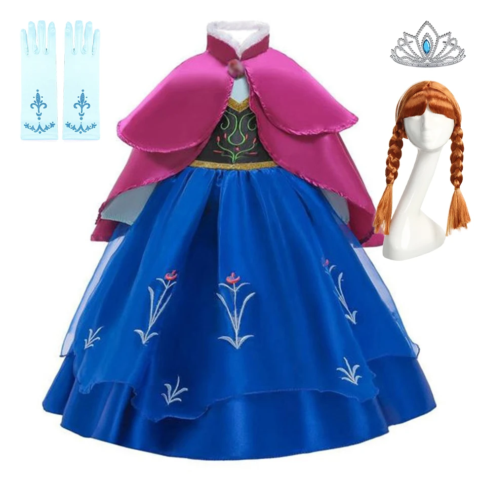 

Halloween Costume Girl Elsa Princess Dress Kids Christmas Anna Dresses Girls Snow Queen Cosplay Costume Child Ball Gown Clothes