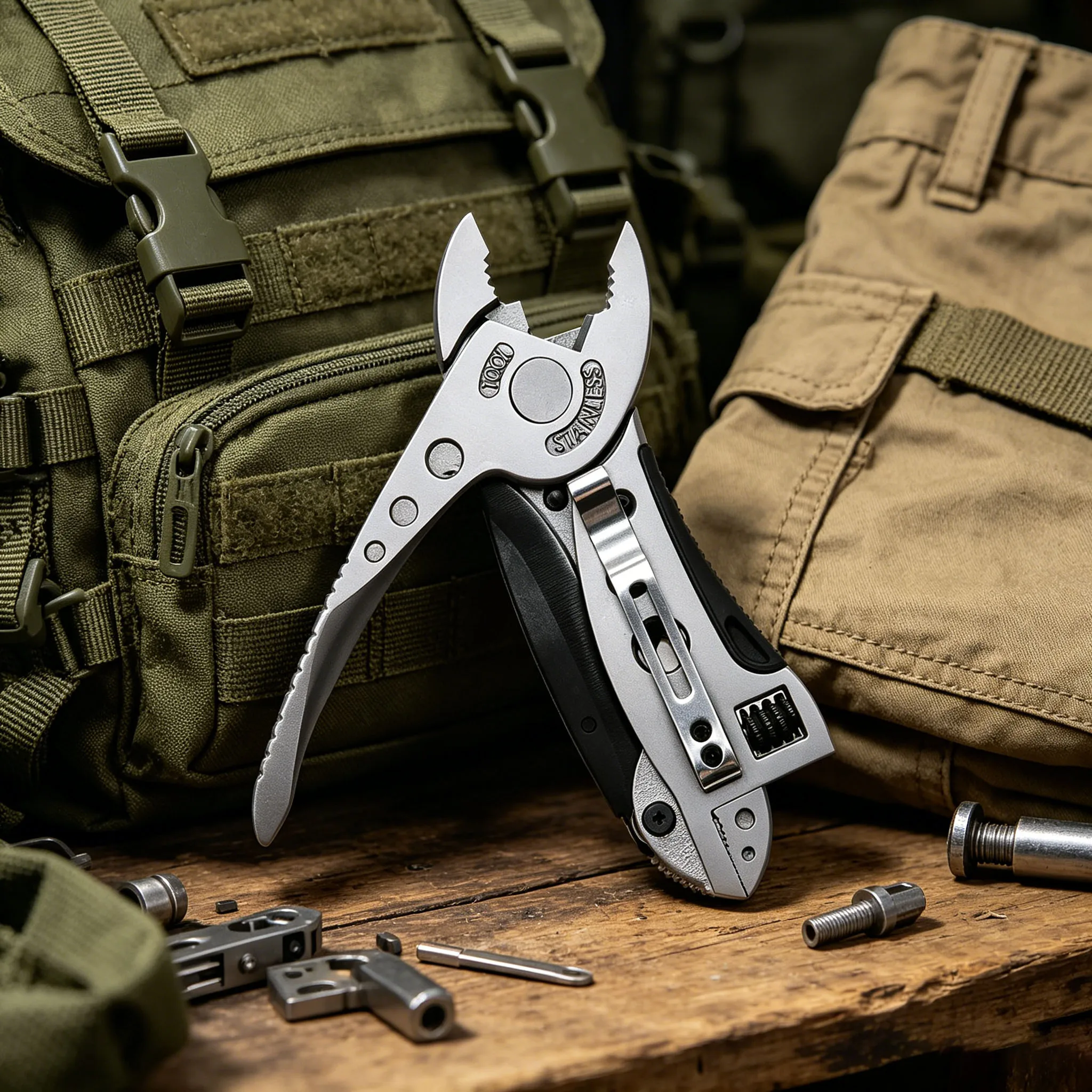 Multitool Pliers Pocket Knife Screwdriver Set Adjustable Jaw Wrench Spanner Repair Outdoor Camping Survival Multi Tools