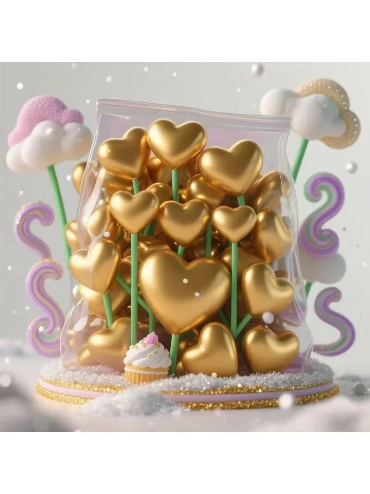 Décoration de gâteau boule d'or et d'argent, 20 pièces, décoration de gâteau joyeux anniversaire, drapeau de Cupcake, décor de boule de noël de mariage, décoration d'anniversaire