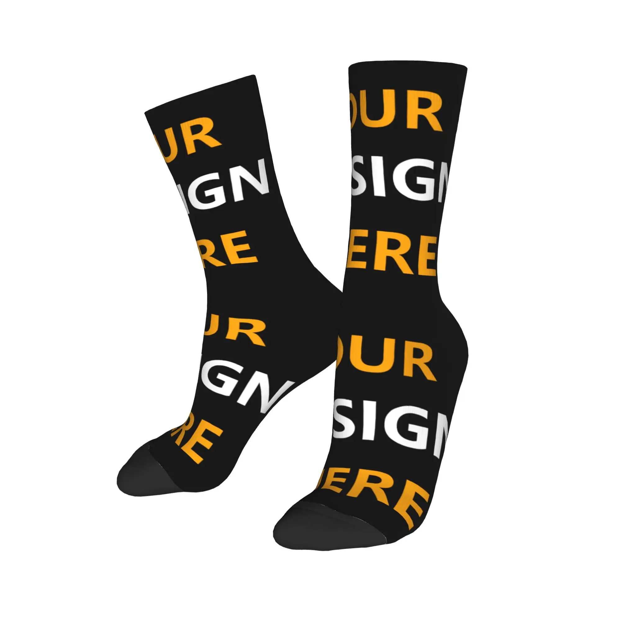 

Custom Cool Printed Custom Your Design Here Socks for Women Men Stretch Summer Autumn Winter Personalized Crew Socks