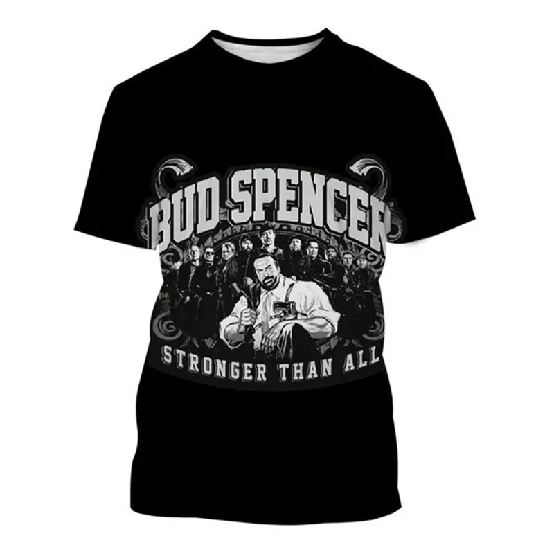 Bud Spencer Terence Hill 3D Printed T-Shirts Men Women Fashion Streetwear Oversized Short Sleeve T Shirt Y2K Unisex Clothing