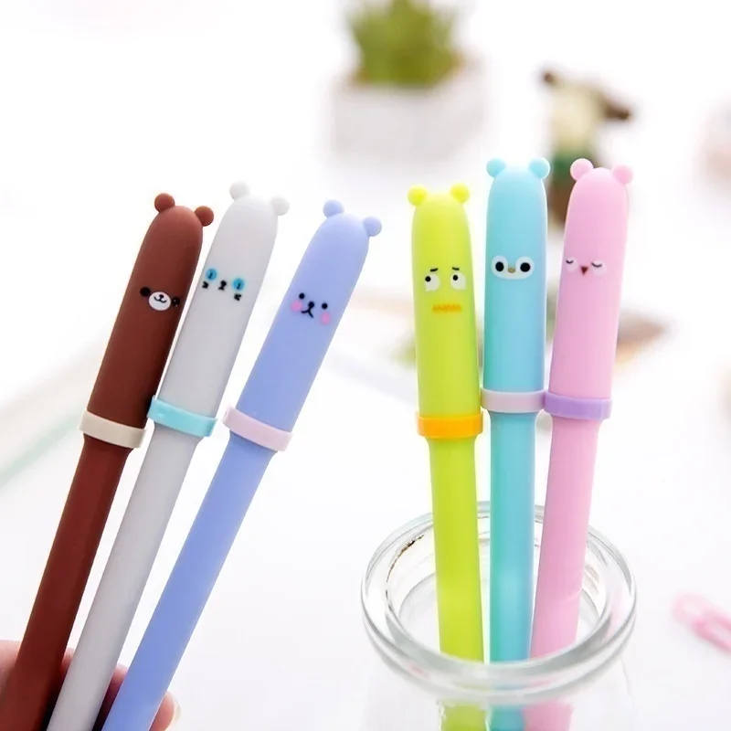 Bolígrafos de gel con expresiones animales creativas Kawaii - imagen 4