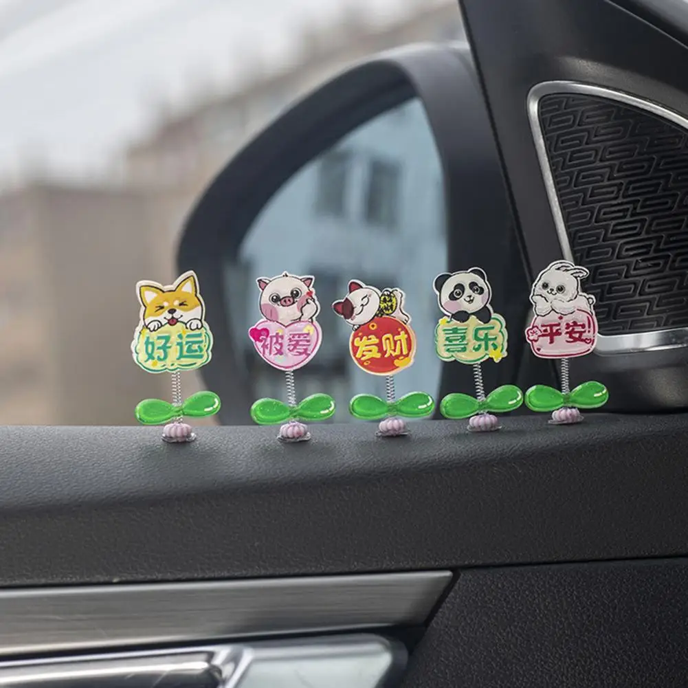 Blessing Text Car Window Ornament Durable Sticky Stable Base Adorable Stylish Dashboard Decoration Ornament