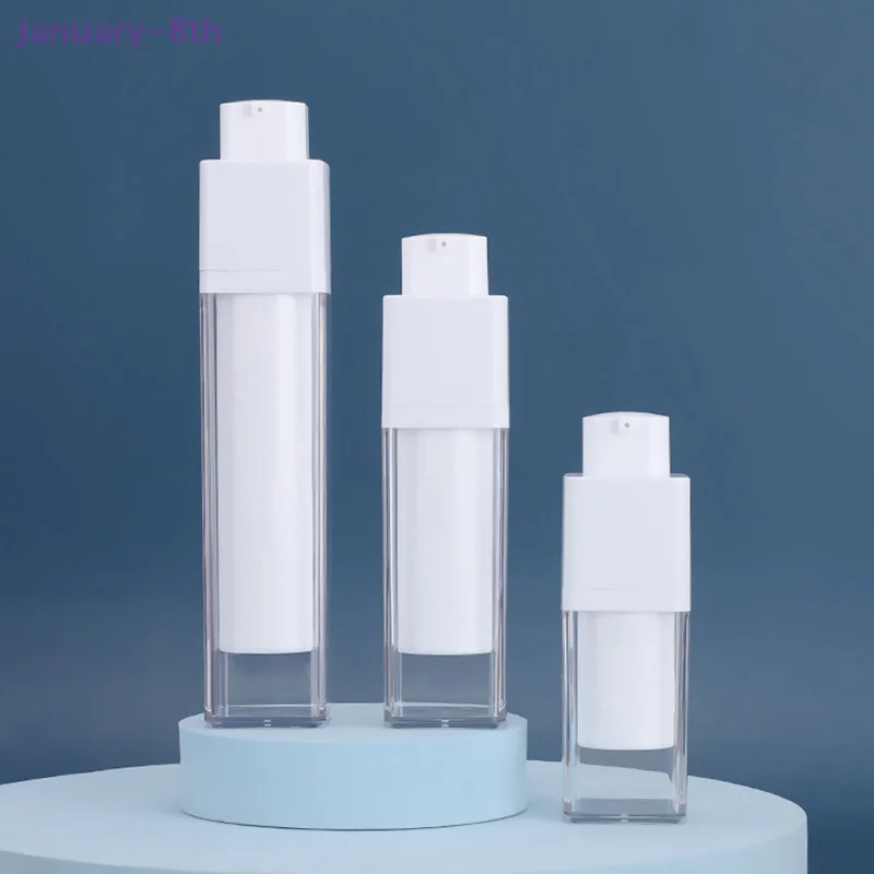 15-50ml Airless สเปรย์ขวดเครื่องสําอางค์รีฟิลครีมโลชั่น Jar ปั๊มสูญญากาศสเปรย์ขวดน้ําขวด