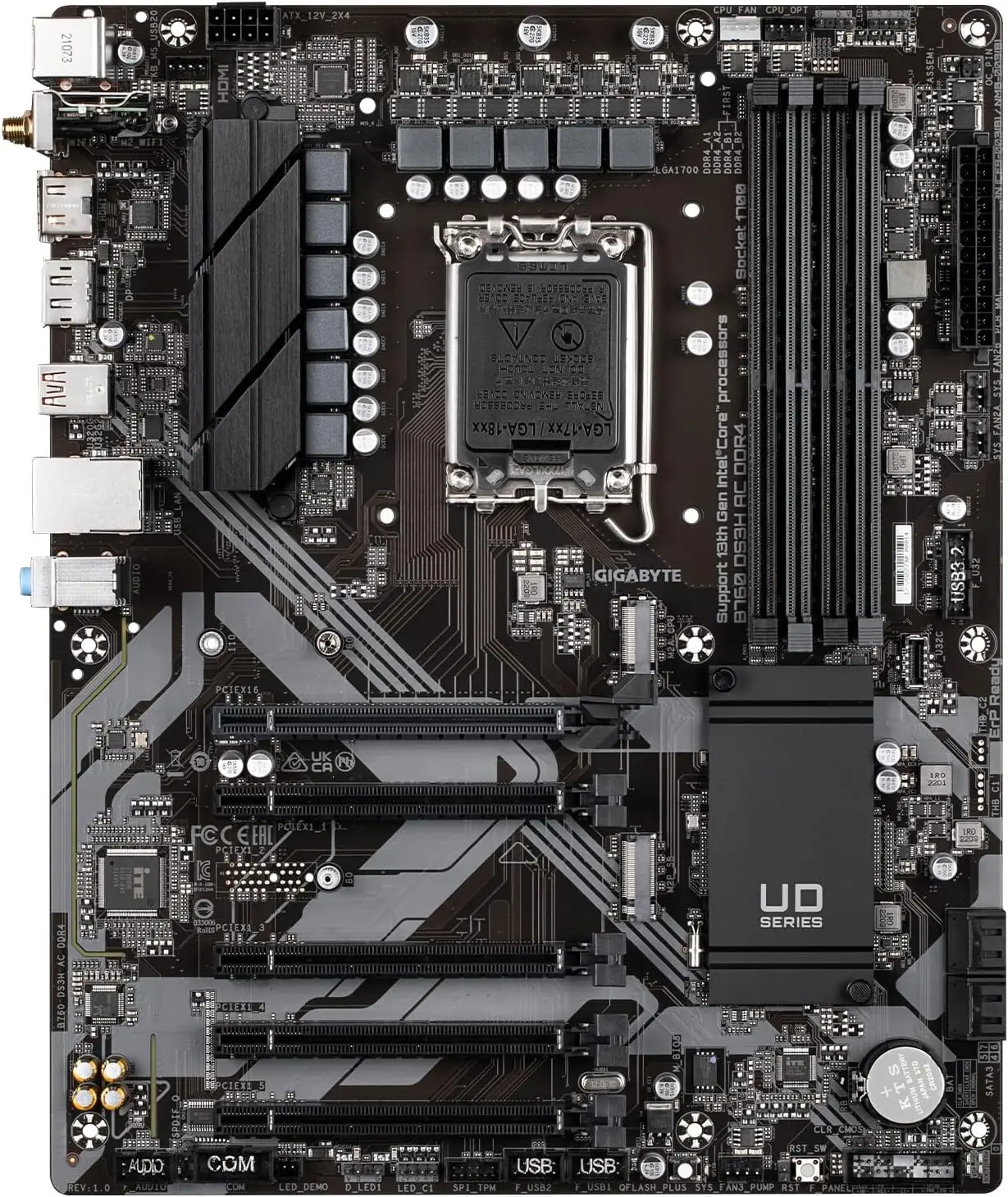 기가바이트 B760 DS3H AC DDR4 메인보드 인텔 B760 LGA 1700 DDR4 128GB ATX M.2 지원 i7-14700 i7-13700 i9-12900 i5-12400 CPU 썸네일 2