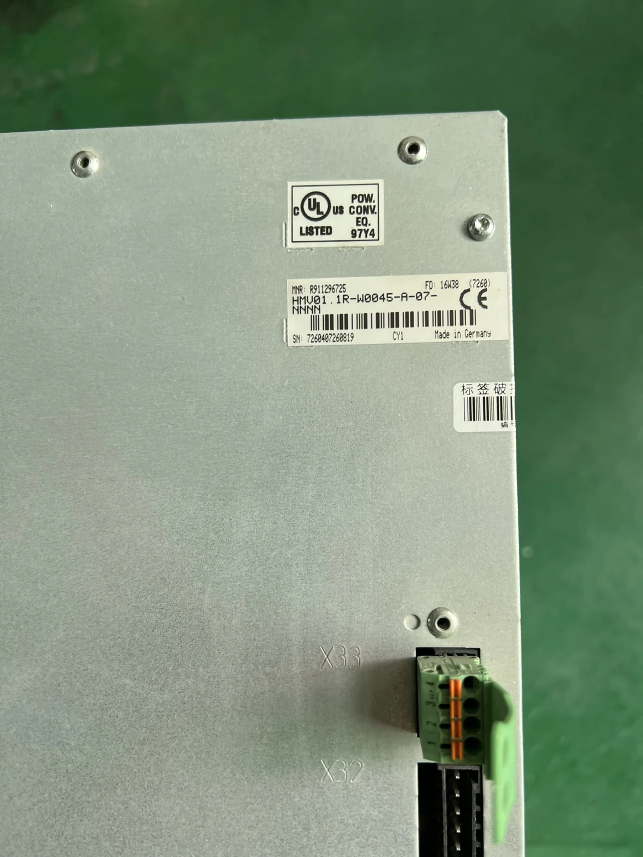 

Servo Power Supply HMV01.1R-W0045-A-07-NNNN