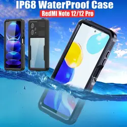IP68 Waterproof Case For REDMI Note 12 13 Pro 5G Shock Drop proof Diving Swim Rock Climb Outdoor Sport Full Sealed Cover  Xiaomi