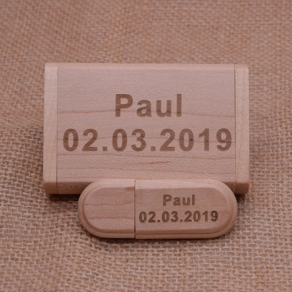 Clé USB gravée avec logo en bois, carte mémoire flash, cadeau de mariage, haute qualité, 4 Go, 8 Go, 16 Go, 32 Go, 64 Go, 50 pièces