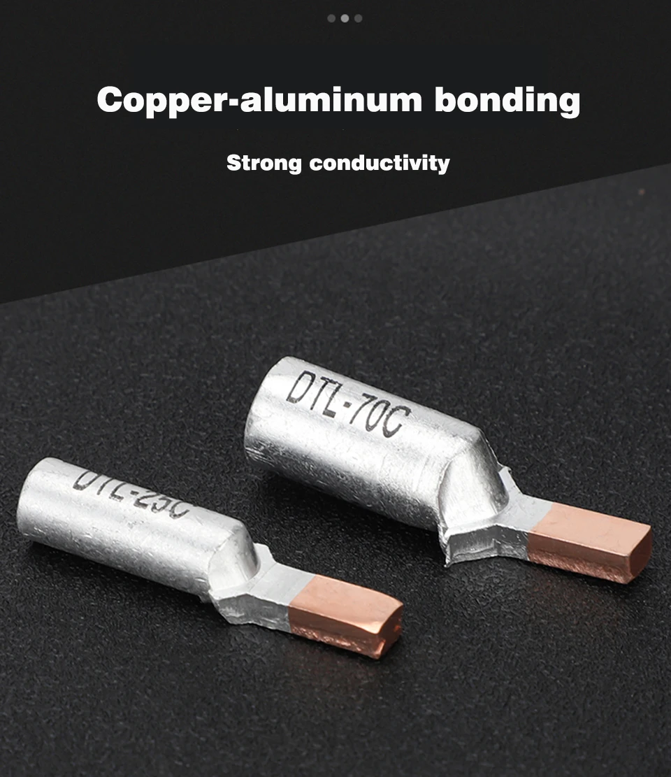 Kupfer-Aluminium-Kabelanschlüsse DZ47 Leitungsschutzschalter Kabelstift-Bindeanschluss DTLC-25/50 Nackte Kabelanschlüsse Drahtverbinder – Detail 2