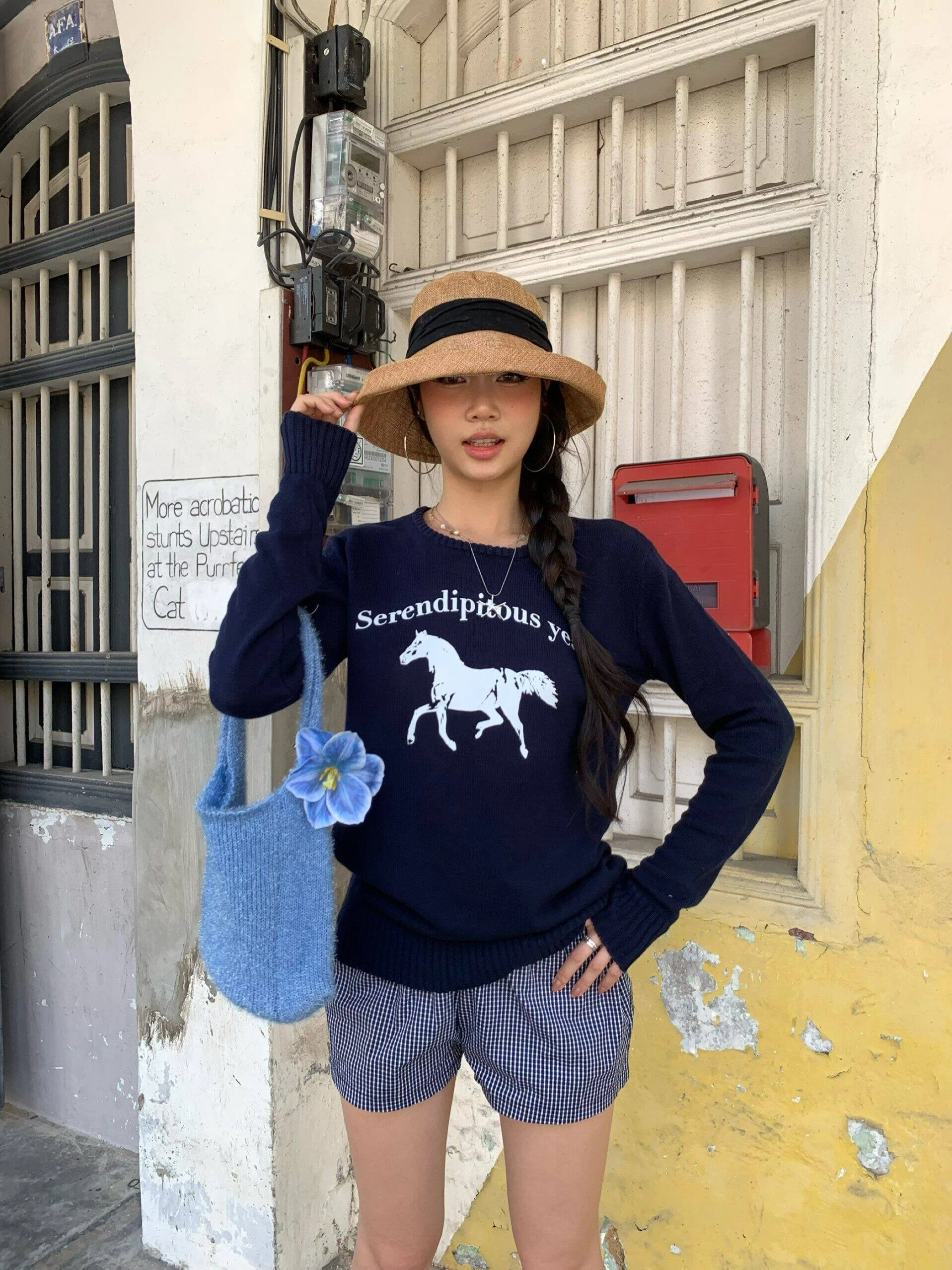 

Fortunee Spring Summer New Style Thin Knitted Long Sleeve Print T-Shirt Women's Base Layer Knitted Top Commute Style Lo...