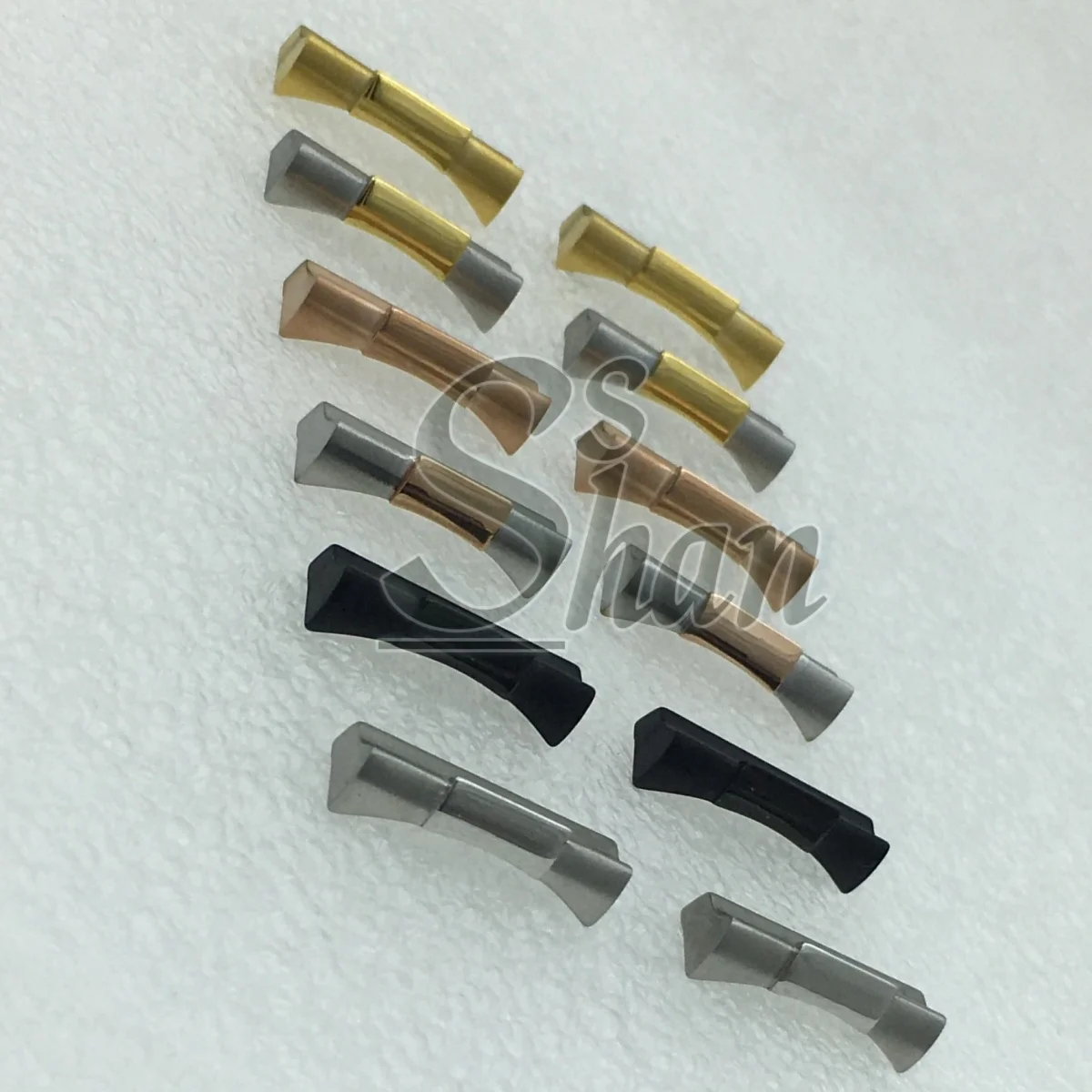 وصلة نهاية منحنية من الفولاذ المقاوم للصدأ مقاس 20 مم مناسبة لحزام الساعة المطاطي ذو العروة العريضة مقاس 20 مم #4