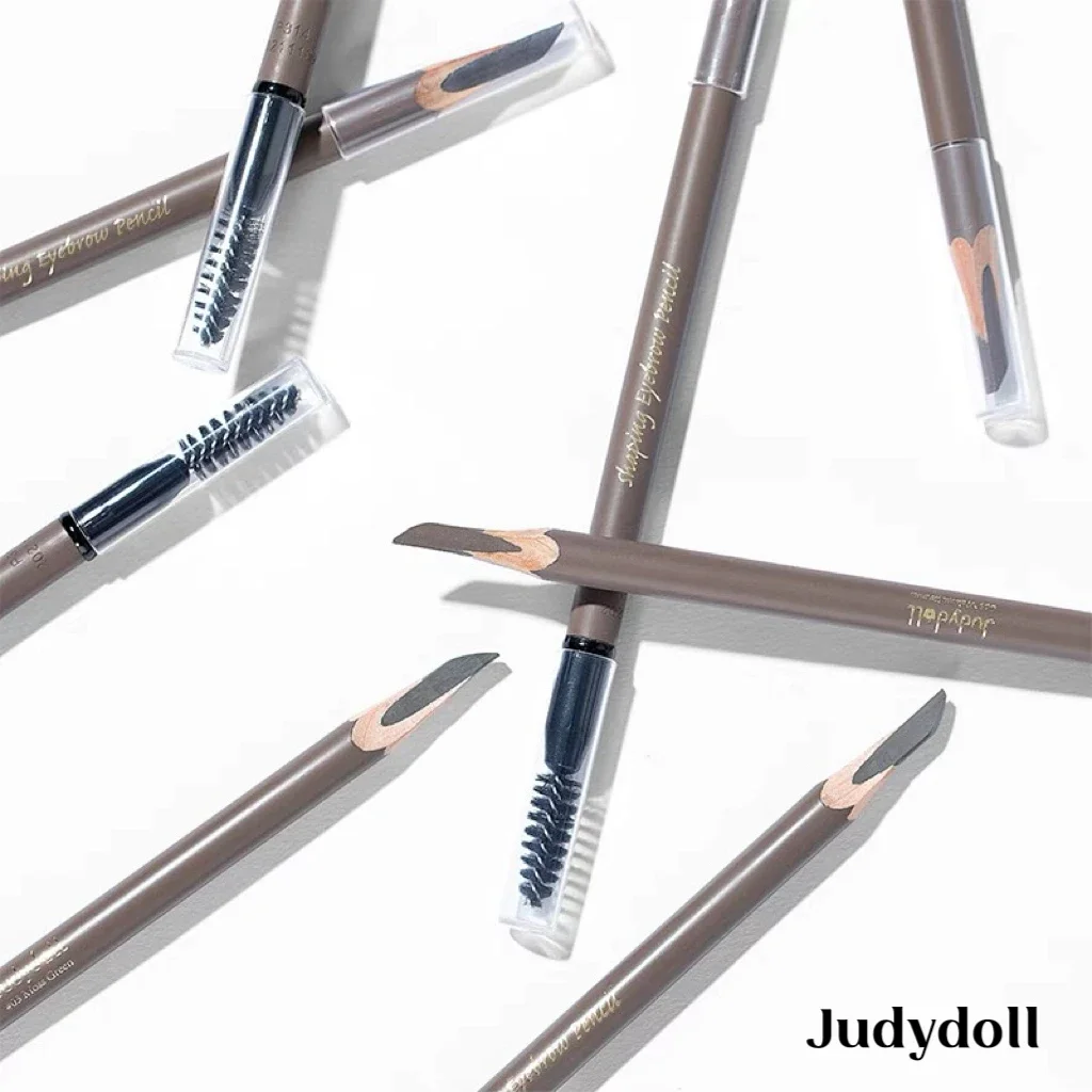 Judydoll Double Head Machete Eyebrow Pen Waterproof Long-lasting With Brush Condensed Non-fading Triangular Eye Brow Pencil