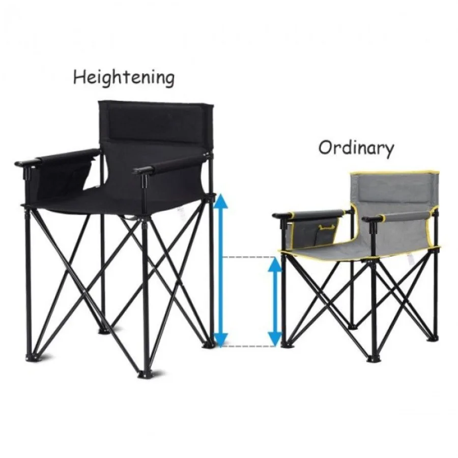 

Portable 38 Inch Oversized High Camping Fishing Folding Chair