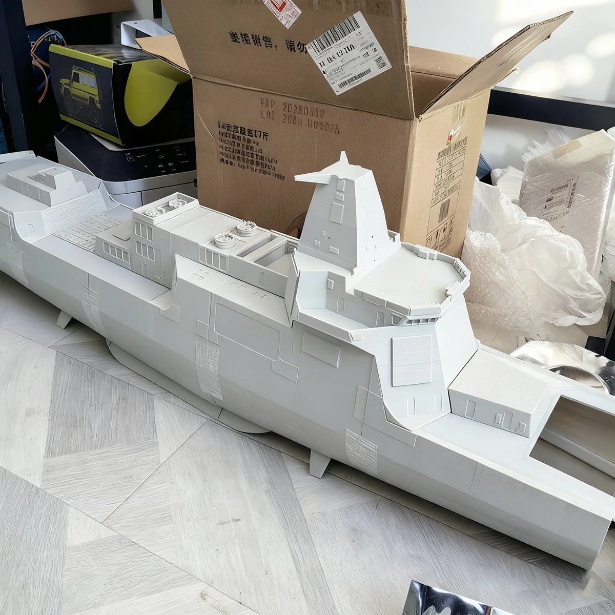 1/100 RC navires 180cm Type 055 destructeur télécommande bateau 3D imprimé formant RC Schiffe modèle Kit bateau jouet navire de guerre modèle