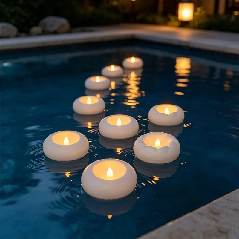 ABUG-Electronic Candles LED Flameless Floating Candles For Weddings For Centerpieces Birthday Parties Pet Commemorative