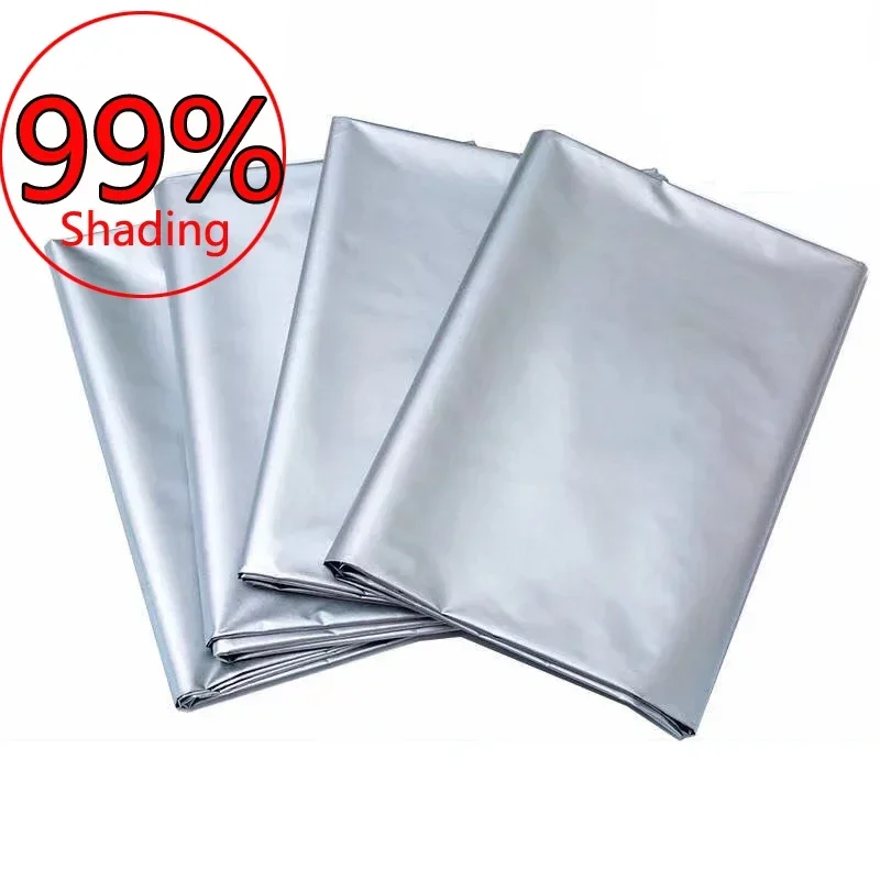 Punch Free 99% Shading Curtain Window Sunshade Curtain Sunshade Cloth Heat Insulation Shades Double Sided Silver Anti-UV Curtain