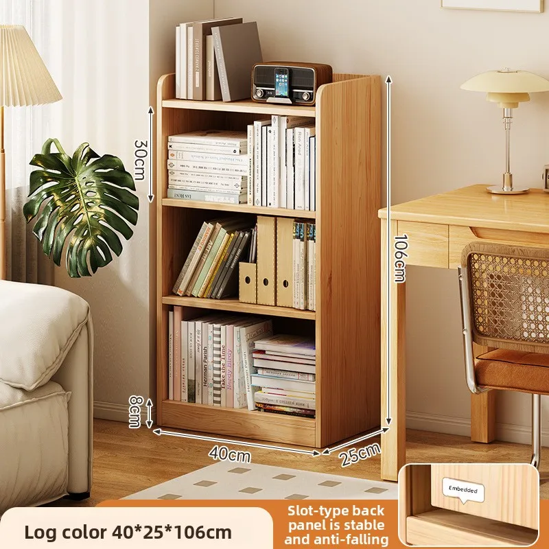 

Solid wood bookshelf Floor shelf Simple wall corner storage rack Student bookcase