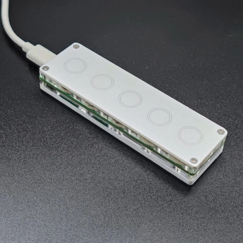 5-Key Programmable Macropad Keybpard Touchable Multimedia Control Function Easy Plug and Use For Gamer And Professional 