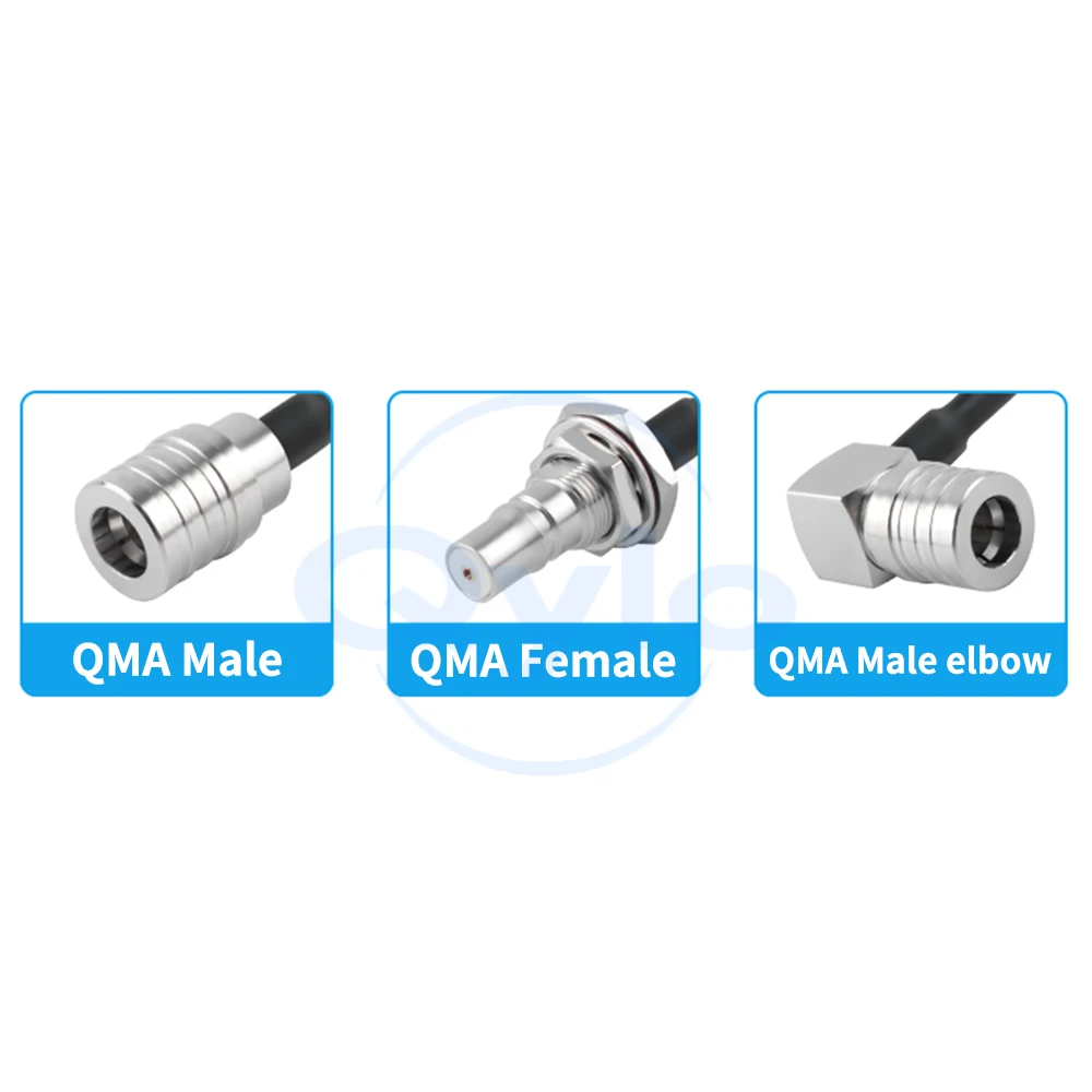 QMA to QMA Cable High Flexibility RG174 TPU Cable QMA to QMA Male-Female Adapter Cable Connection Cable RF Extension Cable 1 pcs