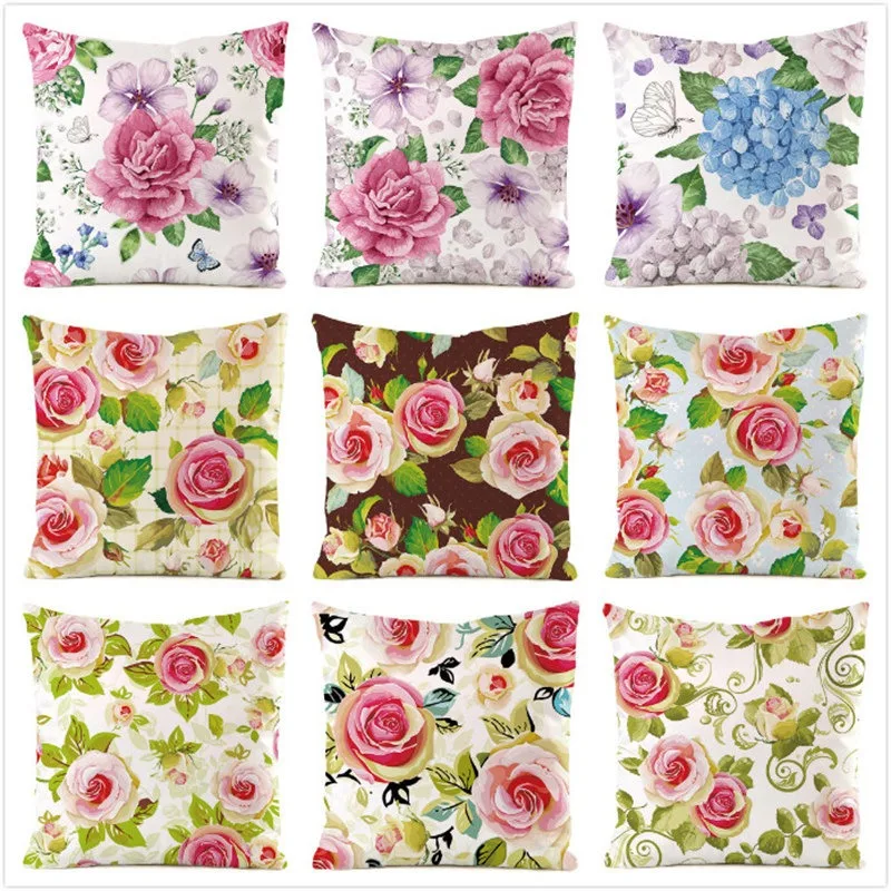 

Роскошный чехол для подушки офиса, дивана, автомобиля, изысканный дизайн с изображением розы