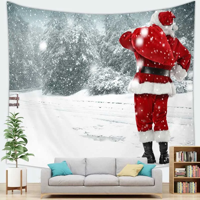 Merry Christmas Tapestry Wall Hanging Santa Claus Christmas Tapestry Wall Hanging Home Decoration Santa Claus Christmas Tapestry