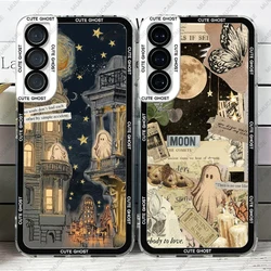 Case For Samsung Galaxy S25 S24 S20 S21 S22 S23 A13 A21s A32 A33 A50 A52 A53 A73 A54 A14 Soft Cover Cute Little Ghost